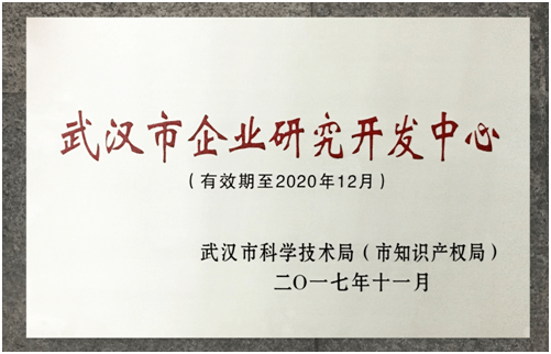 熱烈慶祝我公司被認定為“武漢市企業研究開發中心”